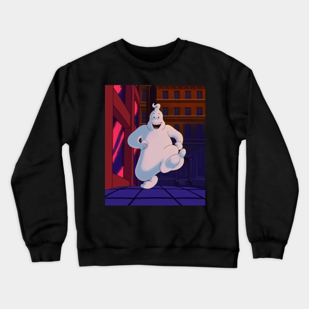 The Real Ghostbusters Mooglie Street Crewneck Sweatshirt by arcadeperfect